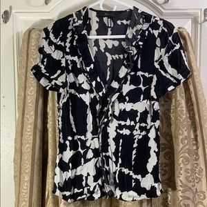 BCBGMaxAzria- Silver/Black Blouse - Size XS